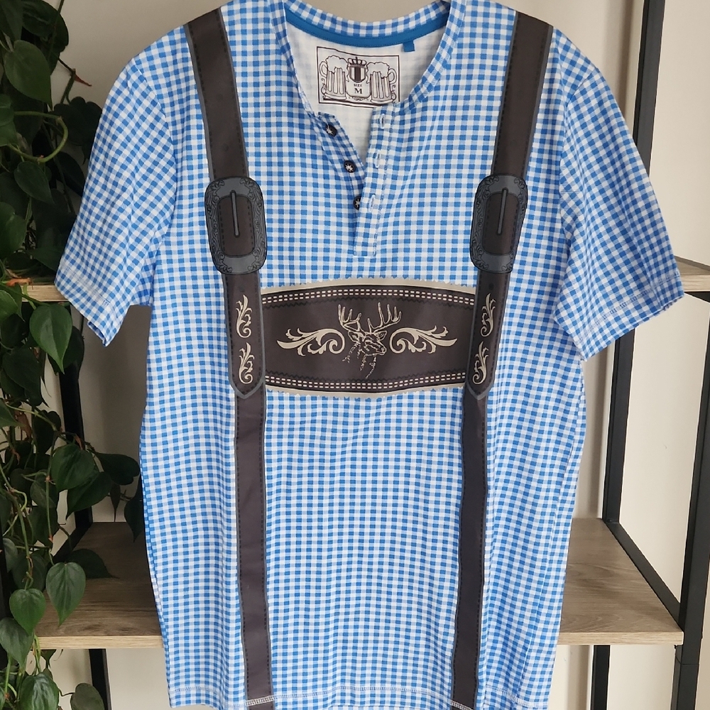 Source Unknown Blue Checkered Short Sleeve Tee